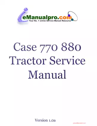 1961-1972 Case™ 770, 880 tractor service manual Preview image 1
