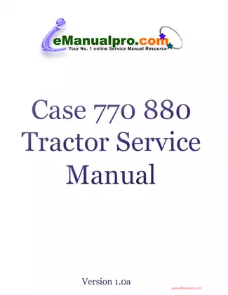 1979 Case 770-880 Tractor Service Manual - Comprehensive Guide