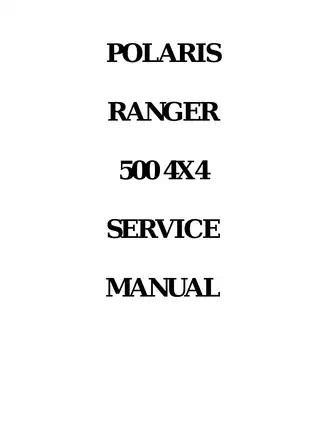 Comprehensive Polaris Ranger 4x4 Service Manual - Maintenance & Repair Guide