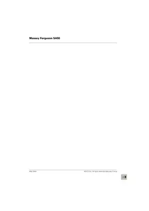 Massey Ferguson 5400 series, 5425, 5435, 5445, 5455, 5460, 5465, 5470, 5475, 5480 tractor workshop service manual Preview image 2