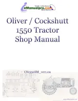 1966 Oliver 1550 / Cockshutt 1550 Tractor Shop Manual (P/N 432 512) – preview page 1