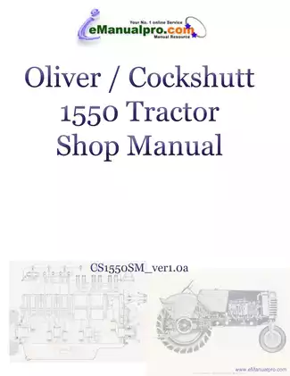 1965-1969 Oliver™ Cockshutt 1550 row-crop tractor shop manual Preview image 1