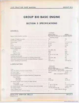 Oliver Cockshutt 1550 Tractor Shop Manual - Comprehensive Service Guide Preview image 3