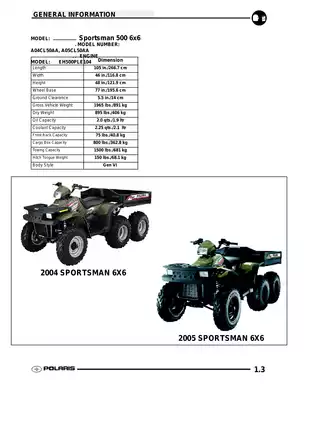 2004-2005 Polaris Sportsman 500 6x6 ATV repair manual Preview image 4