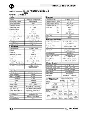 2004-2005 Polaris Sportsman 500 6x6 ATV repair manual Preview image 5