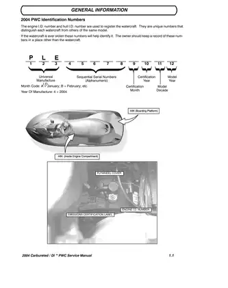 2004 Polaris Personal Watercraft Carbureted/DI Service Manual Preview image 4