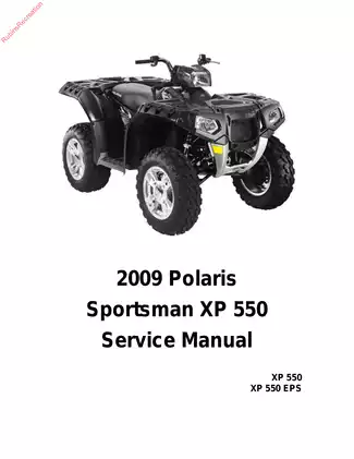 2009 Polaris Sportsman XP 550, XP 550 EPS manual Preview image 1