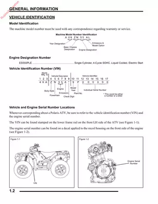 2009 Polaris Sportsman XP 550 Service Manual & Repair Guide Preview image 3