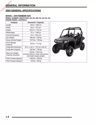 2009-2010 Polaris Ranger RZR, RZR S service manual Preview image 5