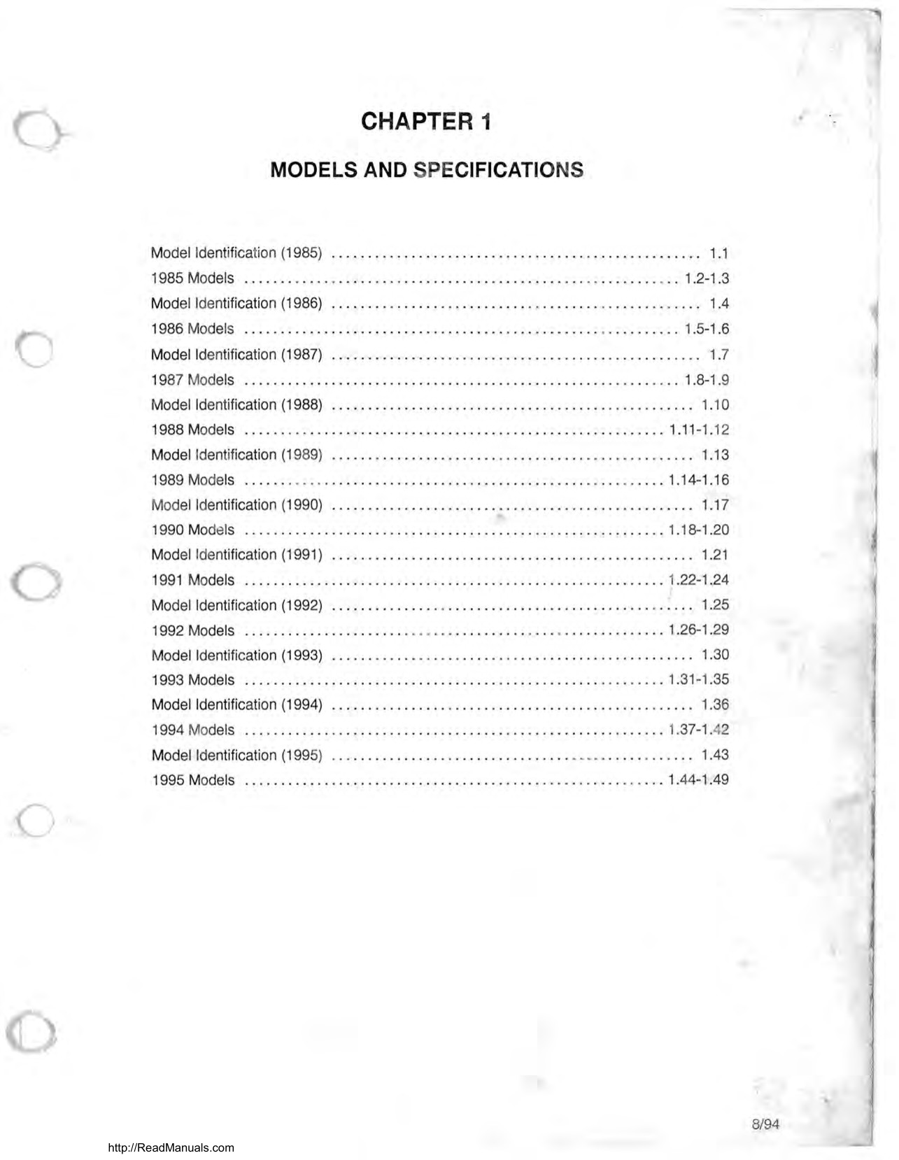 1985-1995 Polaris snowmobile service manual Preview image 6
