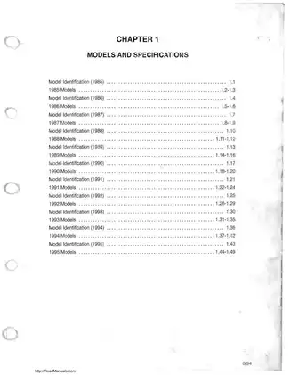 1985-1995 Polaris snowmobile service manual Preview image 1