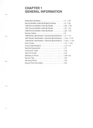 Polaris Snowmobile Service Manual for 1996-1998 Models