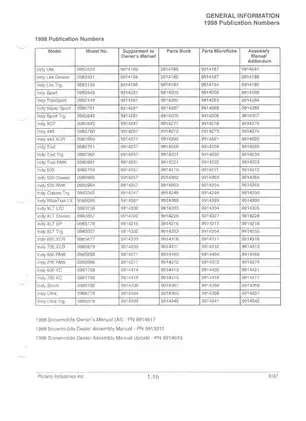 PDF manual for 1996-98 Polaris snowmobile for Indy models Preview image 4