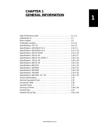 2001 Polaris High Performance Snowmobile Service Manual Preview image 5