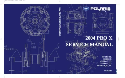 2004 Polaris 440 PRO XR, 550 PRO X, 600 PRO X, 700 PRO X, 800 PRO X Snowmobile Service Manual (P/N 9918588)