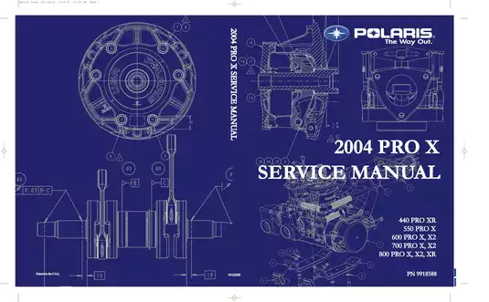 Polaris 2004 Pro X Snowmobile Service Manual