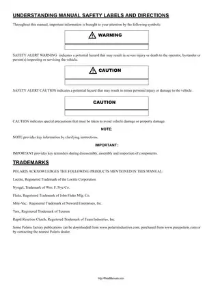 Polaris FS/FST Service Manual - Complete Repair Guide for Snowmobiles Preview image 2
