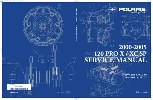 2000-2005 Polaris 120 XC SP, 120 PRO X service manual Preview image 1