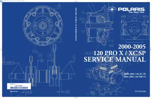 Polaris 120 XC SP/PRO X Service Manual (2000-2005) - Comprehensive Repair & Maintenance Guide