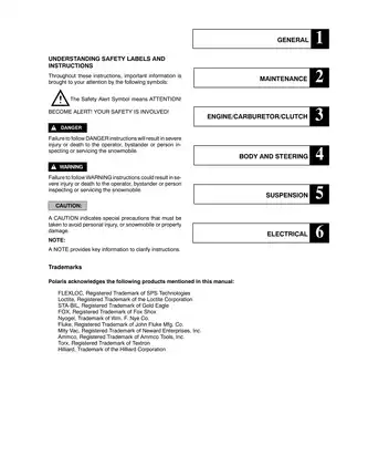 Polaris 120 XC SP/PRO X Service Manual (2000-2005) - Comprehensive Repair & Maintenance Guide Preview image 3