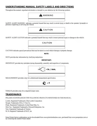 2007 Polaris Snowmobile Two-Stroke Service Manual Preview image 2