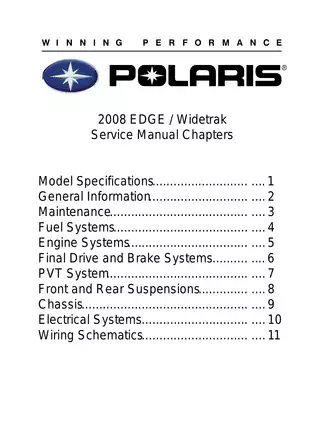 2008 Polaris 340, 340 Transport, Supersport / 550LX, Trail Touring Deluxe, Trail RMK, Widetrak LX snowmobile repair manual Preview image 3