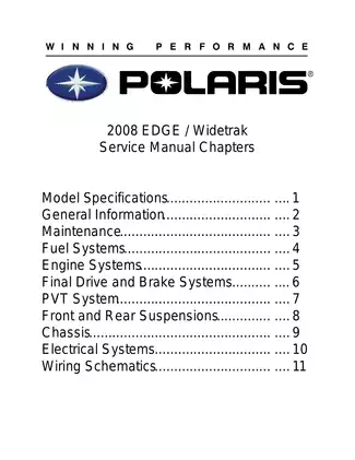 2008 Polaris Edge/Widetrak Snowmobile Service Manual - Comprehensive Guide for Technicians Preview image 3