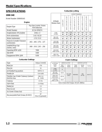 2008 Polaris 340, 340 Transport, Supersport / 550LX, Trail Touring Deluxe, Trail RMK, Widetrak LX snowmobile repair manual Preview image 5