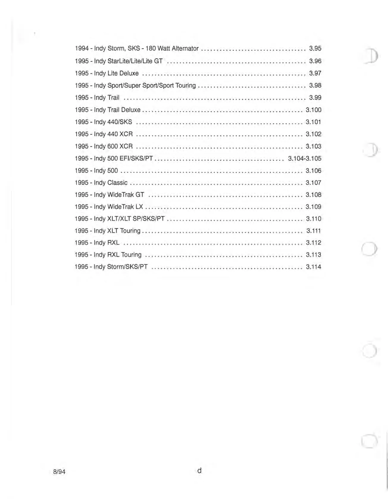 1990-1995 Polaris™ classic , 650, 500 SP, 650 SKS, RXL, 400, Sport GT, Sport Touring, Super Sport, Trail, XLT snowmobile manual Preview image 4