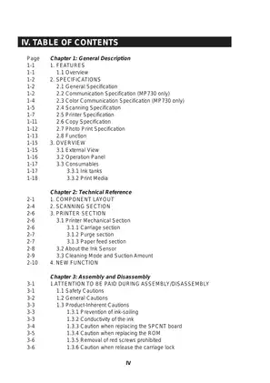 Canon Mulitpass MP700, MP730 multifunction inkjet printer service guide Preview image 5