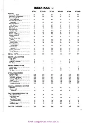 Mitsubishi MT160, MT160D, MT180D, MT180HD, MT180H compact utility tractor shop manual Preview image 4