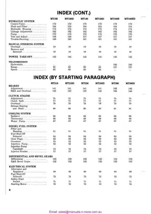 1984-1991 Mitsubishi™ MT210, MT210D, MT250, MT250D, MT300, MT300D tractor shop manual Preview image 3