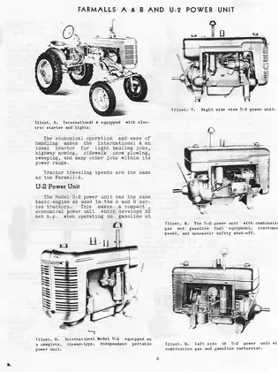 Farmall A, B, AV, BN Tractors & U-2 Power Unit Service Manual Preview image 4