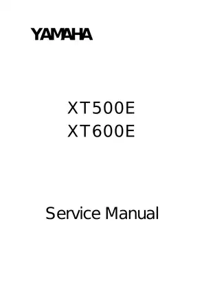 Comprehensive Yamaha XT600E Service Manual | Essential Repair Guide