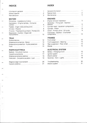 Comprehensive Workshop Manual for GILERA Motorcycles - Models 350, 500, 600, Dakota & RC 600 Preview image 2