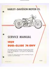 Harley-Davidson Duo-Glide 74 OHV & Servi-Car 1958–1959 Service Manual (P/N 99482-59) – preview page 2