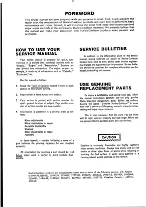 1974-1976 Harley-Davidson SS 175, SS 250, SX 175, SX 250  service manual Preview image 3