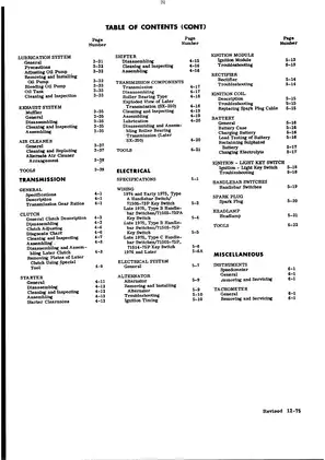 1974-1976 Harley-Davidson SS 175, SS 250, SX 175, SX 250  service manual Preview image 5