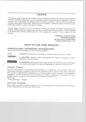 Yamaha FZ750 Service Manual - Comprehensive Repair & Maintenance Guide Preview image 2