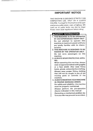 Yamaha YZ Series Digital Manual - Operation, Maintenance & Tuning Guide Preview image 4