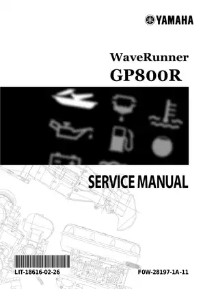 2001 Yamaha WaveRunner GP800R service manual Preview image 1
