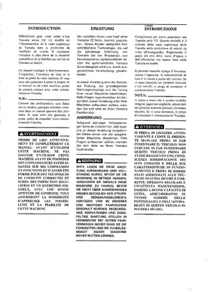 2000 Yamaha YZ125/LC owner´s service manual Preview image 3