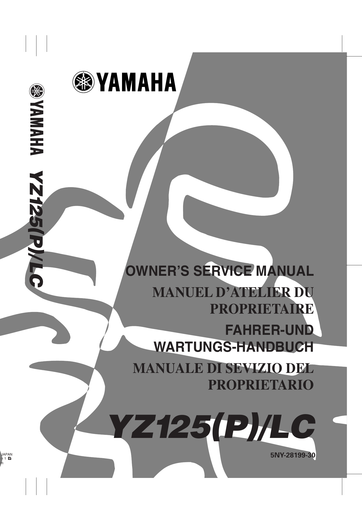 2002 Yamaha YZ125LC repair, service manual Preview image 1