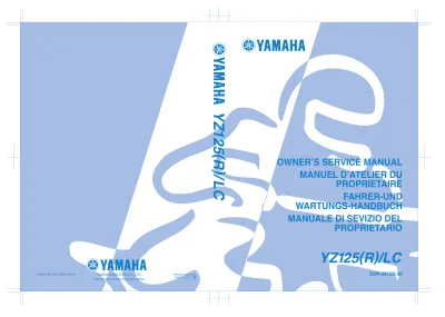Preview: 2002–2005 Yamaha YZ125(R)/LC Service Manual OEM (P/N 5UN-28199-30)