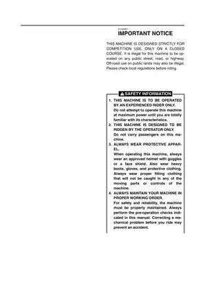 Yamaha YZ Series 125 - Comprehensive Service Manual & User Guide Preview image 4