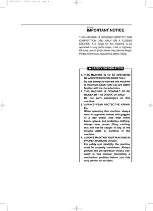 Yamaha YZ250 Service Manual: Maintenance and Repairs Guide Preview image 4