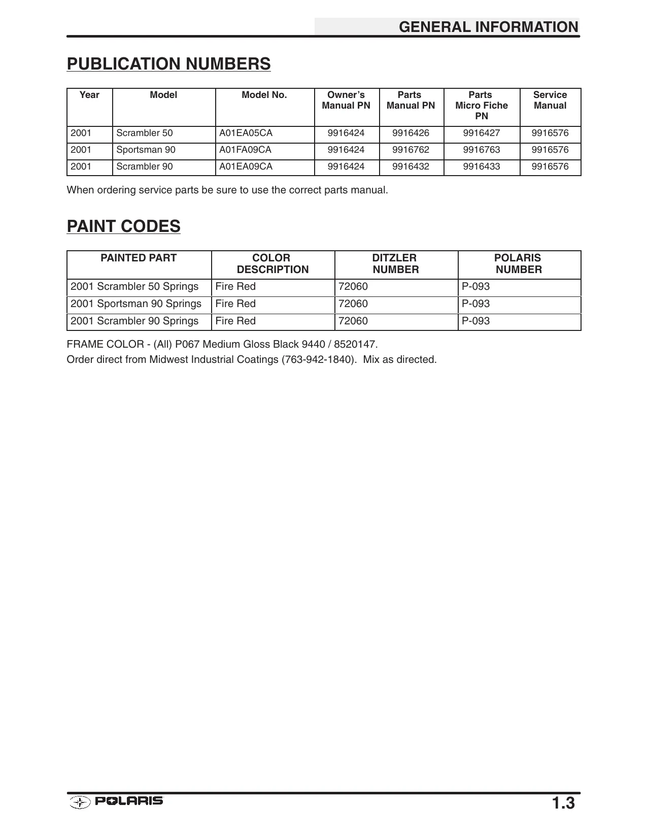 2001-2012 Polaris Sportsman 90 youth ATV manual Preview image 5