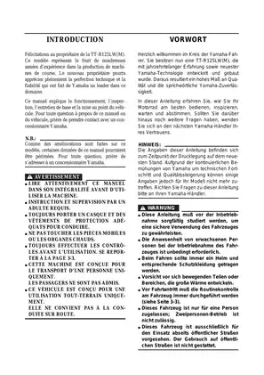 2000 Yamaha TT-R125LW(M) owner´s service manual Preview image 3
