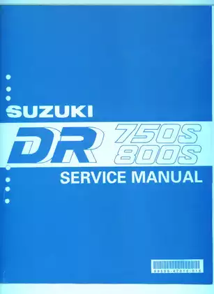 Suzuki DR750S Motorcycle Service Manual (1989-1997) - Complete Repair Guide Preview image 1