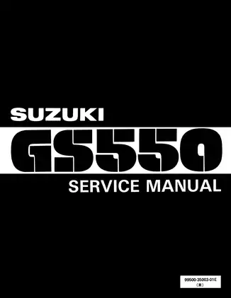 1977-1982 Suzuki GS550 service manual